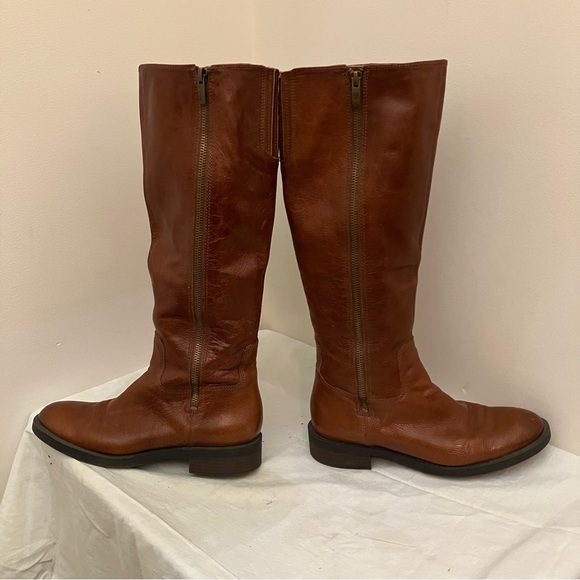 Enzo Angiolini Eashobi tall brown leather riding style boots 7M - Picture 6 of 11